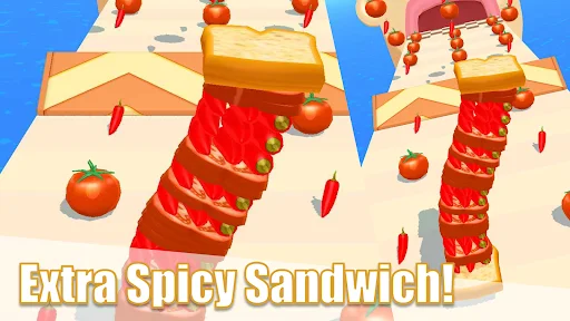 Gameplay screenshot 3 from Sandwich Runner - Action game